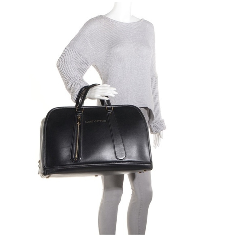 Louis Vuitton Bequia Leather Sac De Voyage Black